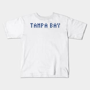 Pixel Hockey City Tampa Bay 2017 w Stylized Border Kids T-Shirt